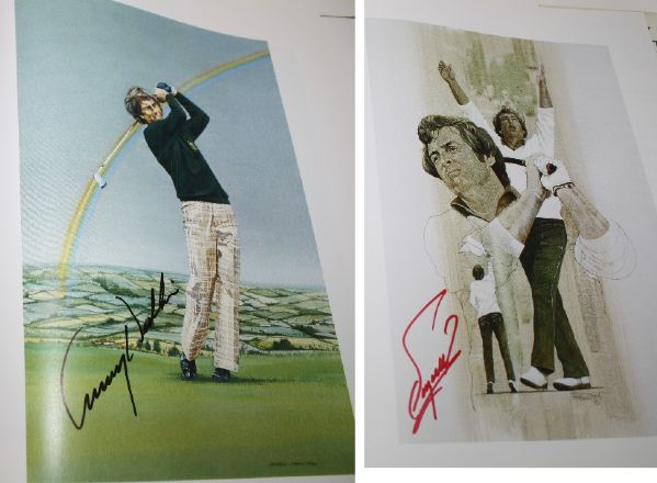 'The Fifty Greatest Golfers' - Signed by 14 Legends P. Thomson +  Roberto! JSA COA