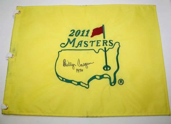 Lot of 3 Autographed 2011 Masters Flags - Casper, Coody, and Goalby JSA COA