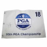 2013 Jason Dufner Autographed PGA Championship Flag - Oak Hill - JSA COA