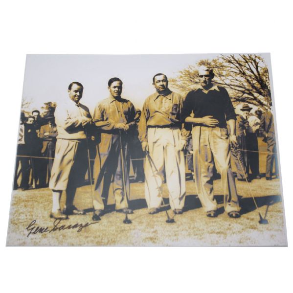 Gene Sarazen Signed Frank Christian Original 8x10 Photo - Golf Greats - Jones, Hagen, Sarazen, Armour JSA COA