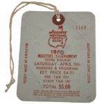 1960 Masters Saturday Paper Ticket/Badge #3164 Palmer Victory