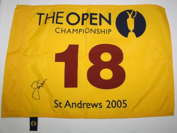 Jack Nicklaus Signed 2005 The Open Championship Flag - St. Andrews JSA COA