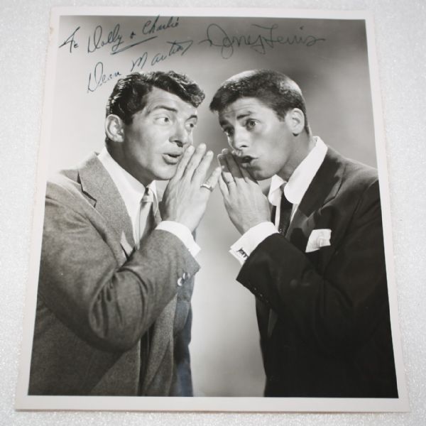 Dean Martin and Jerry Lewis Signed 8x10 Photo JSA COA