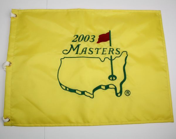 2003 Masters Flag - Mike Weir Champion-Canadas Golfing Hero