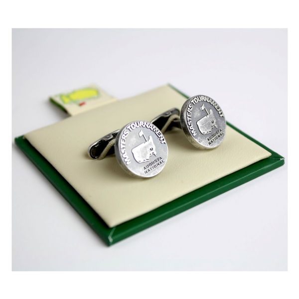 Masters Champions Medal Augusta National Vintage Logo Nickel Cuff Links