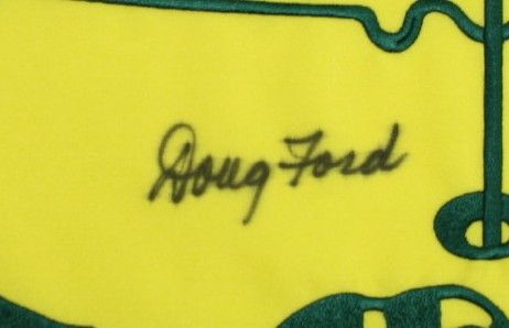 Doug Ford Signed Undated Replica Masters Flag JSA COA