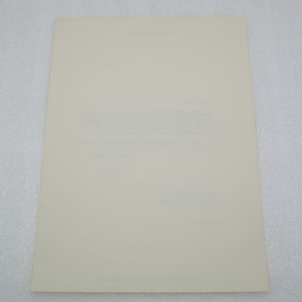 Jack Nicklaus Signed 1984 Letter JSA COA  
