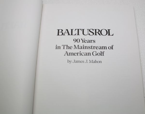 1985 Baltusrol Golf Club Book  