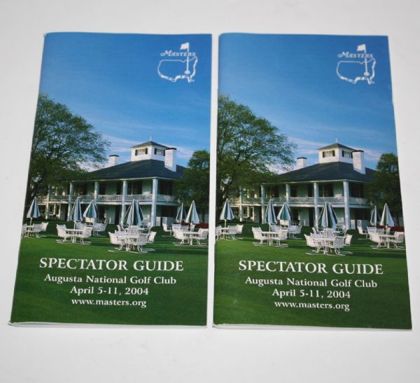 Lot of Three Signed Masters Journals Singh + Olazabal with Two 2004 Spec Guides JSA COA