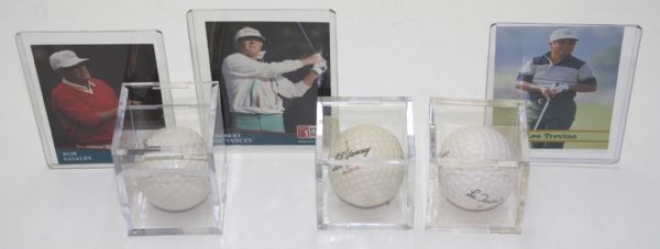 Miscellaneous Golf Cards Accompanying Golf Balls Lot, includes additional Lot of Cards
