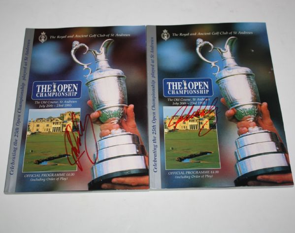 Lot of Five Open Golf Signed Programs - Curtis, Daly(2x), Price, and Calcavecchia JSA COA