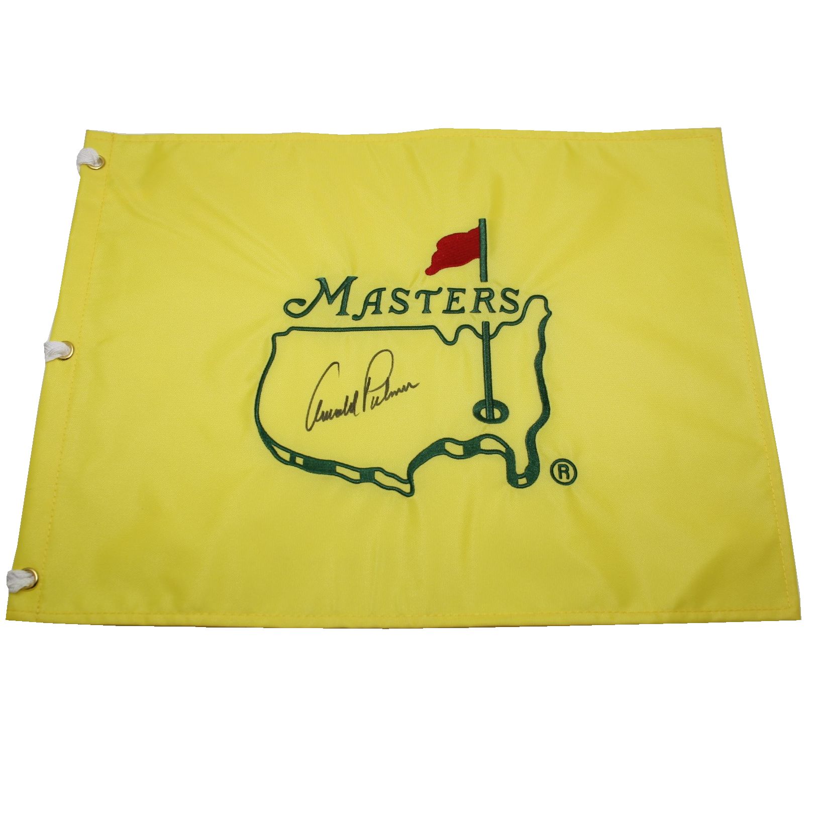 Lot Detail - Arnold Palmer Signed Undated Masters Flag JSA COA