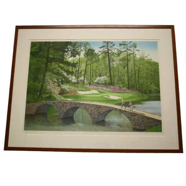 Byron Nelson Signed Limited Edition Litho 412/500 '12th At Augusta' by Helen Rundell JSA COA