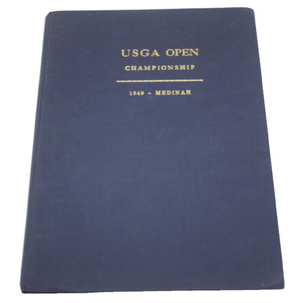 1949 Hard Cover Bound US Open Program with Cary Middlecoff Stamped Sig - Medinah C.C