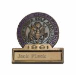 Jack Flecks 1961 US Open Contestant Pin - Oakland Hills Country Club