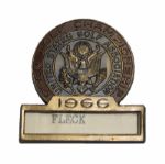 Jack Flecks 1966 US Open Championship Contestant Pin-Return To Olympic Club