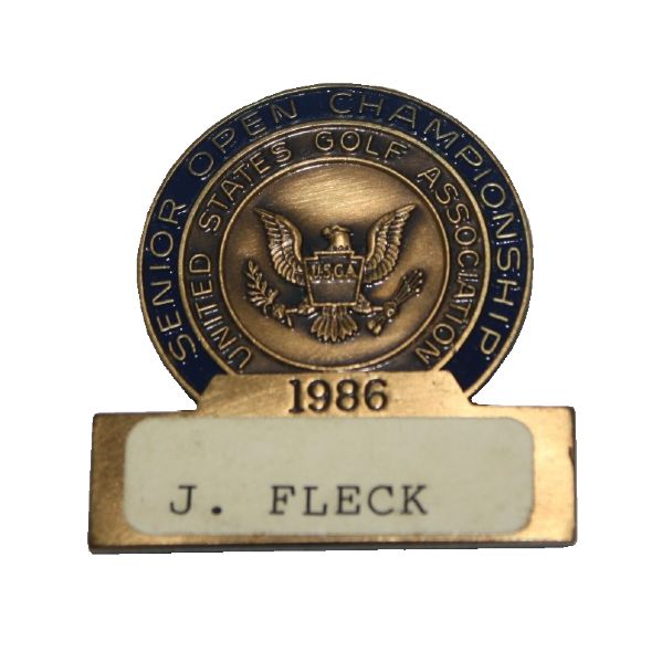 Jack Fleck's 1986 US Senior Open Contestant Pin-Scioto C.C. 