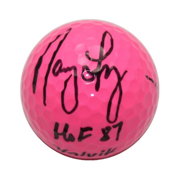 Hall of Famer Nancy Lopez Signed Hot Pink Golf Ball with HOF Inscription JSA COA