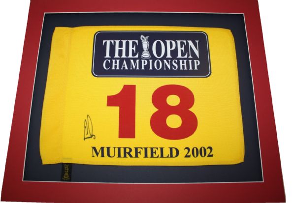 Ernie Els Signed 2002 'The Open' Championship Flag - Muirfield JSA COA