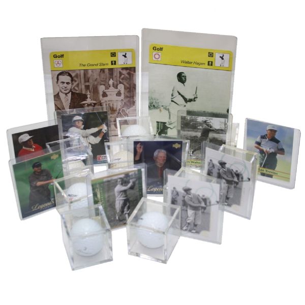 Miscellaneous Golf Cards Accompanying Golf Balls Lot, includes additional Lot of Cards
