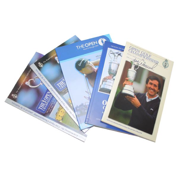 Lot of Five Open Golf Signed Programs - Curtis, Daly(2x), Price, and Calcavecchia JSA COA