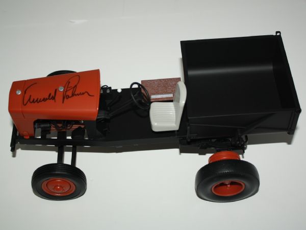 Arnold Palmer Autographed 'Arnies Tractor' Scale Replica- 2nd Signature On Box 