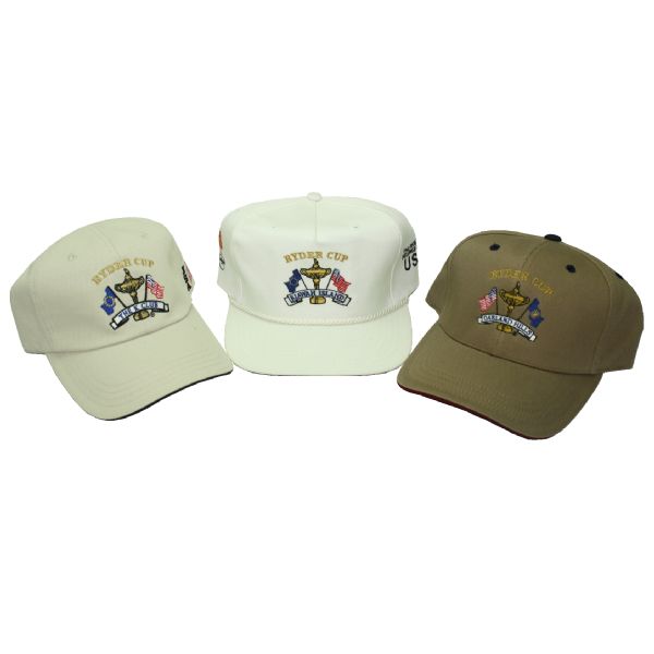 Three Ryder Cup Hats: Kiawah Island, Oakland Hills, and K Club