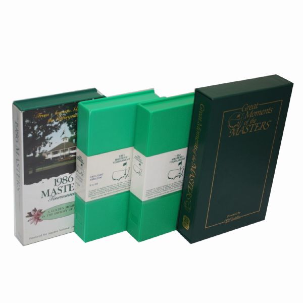 Lot of 4 Masters Tapes: 1986 Masters, 1991 and 1992 Masters, Great Masters Moments