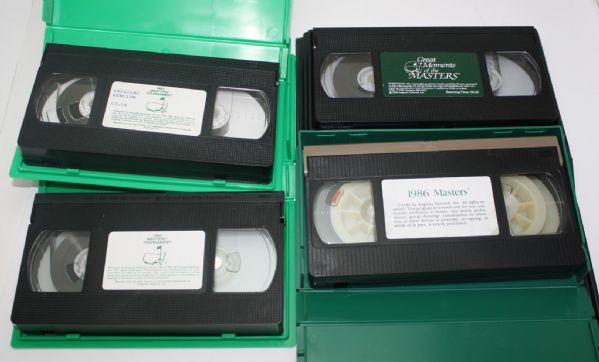 Lot of 4 Masters Tapes: 1986 Masters, 1991 and 1992 Masters, Great Masters Moments