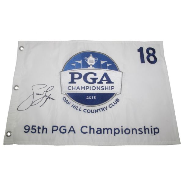 Jason Dufner Signed 2013 PGA Championship Oak Hill Flag - Embroidered JSA COA