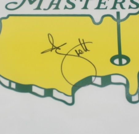 Adam Scott Signed Undated Masters Garden Flag JSA COA