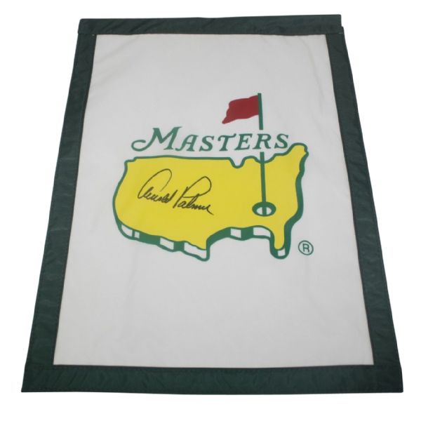 Arnold Palmer Signed Undated Masters Garden Flag JSA COA