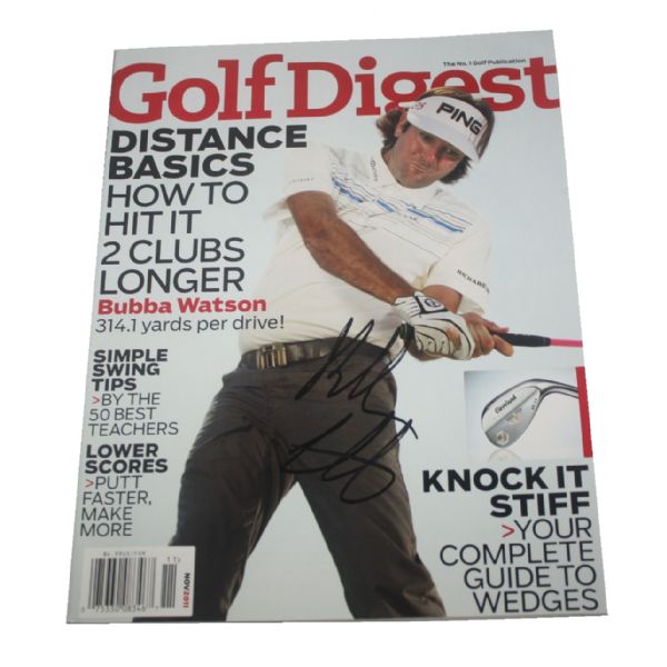 Bubba Watson Signed Golf Digest Magazine JSA COA
