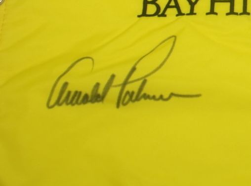 Arnold Palmer Signed Embroidered Bay Hill Flag JSA COA