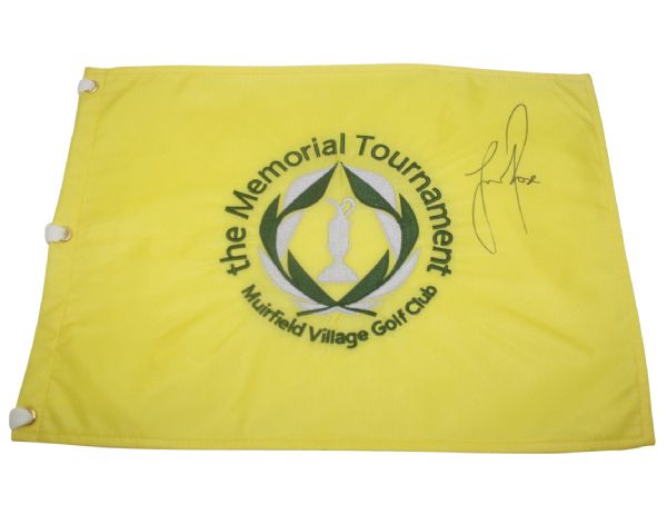 Justin Rose Signed Memorial Embroidered Flag JSA COA