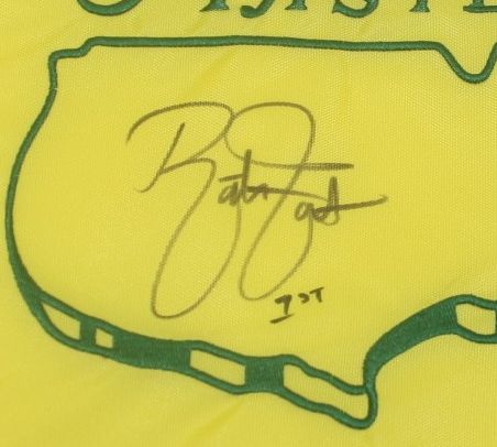 Rickie Fowler Signed Masters 2011 Embroidered Flag JSA COA