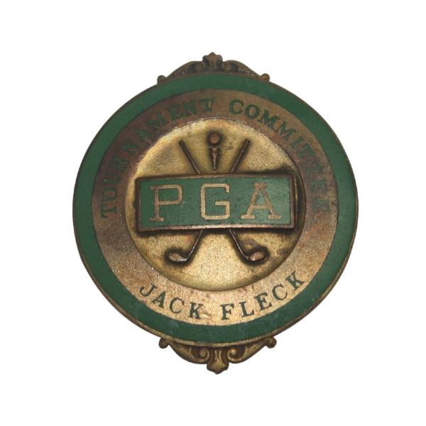  1950's (?)PGA Tournament Committe Pin/Badge - Jack Fleck