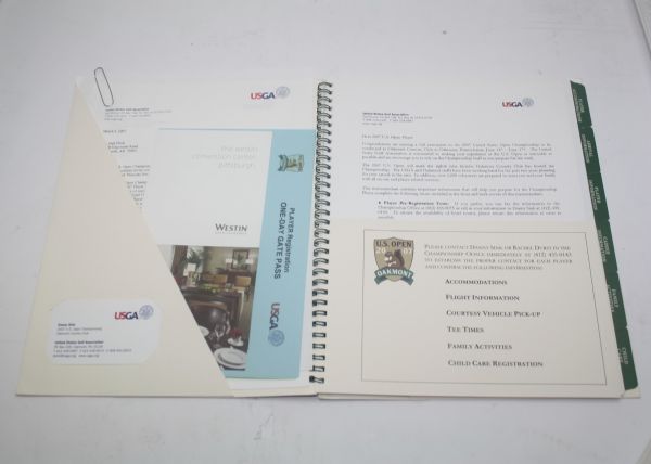 Jack Fleck's USGA 2007 US Open Player Invitation Letter & Info Booklet For Oakmont