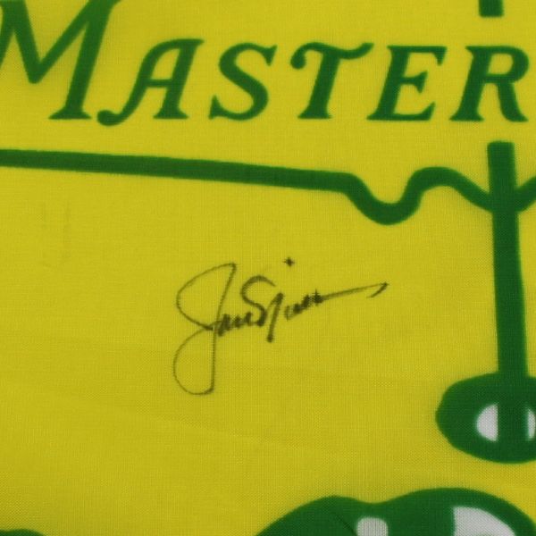 Jack Nicklaus Signed Vintage Undated Masters Flag JSA COA