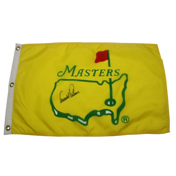 Arnold Palmer Signed Vintage Undated Masters Flag JSA COA
