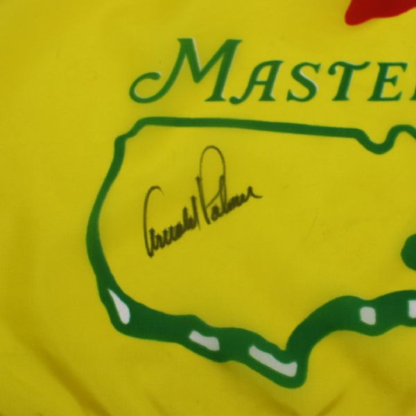 Arnold Palmer Signed Vintage Undated Masters Flag JSA COA