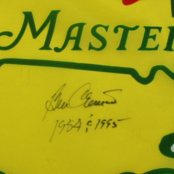 Ben Crenshaw Signed Vintage Undated Masters Flag with Winning Years Inscription JSA COA