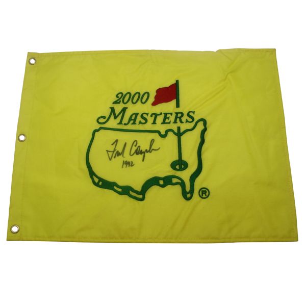 Fred Couples Signed 2000 Masters Embroidered Flag with Winning Year Inscription JSA COA