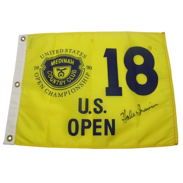 Hale Irwin Signed 1990 US Open Flag - Medinah JSA COA