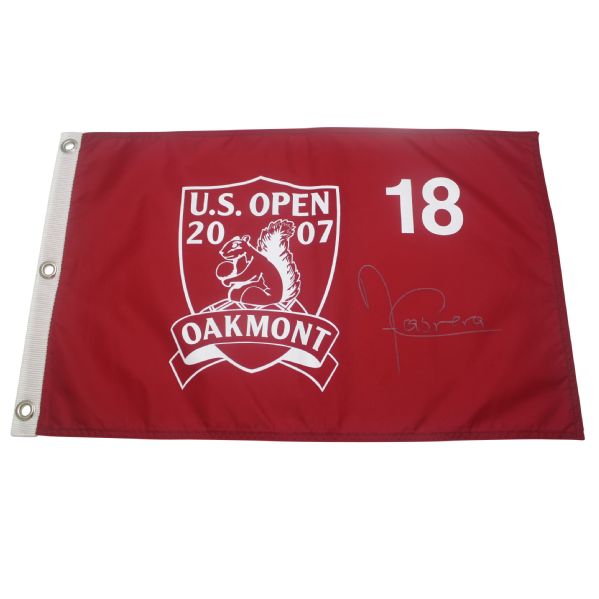 Angel Cabrera Signed 2007 US Open Flag - Oakmont JSA COA