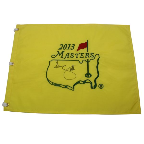 Adam Scott Signed 2013 Masters Embroidered Flag JSA COA