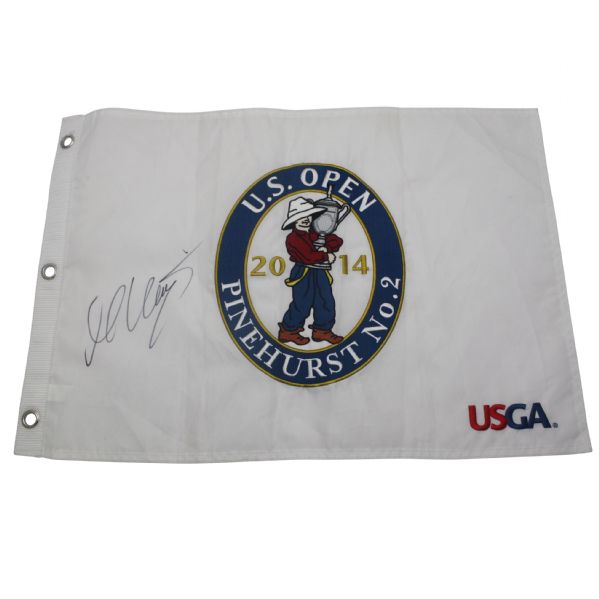 Martin Kaymer Signed 2014 US Open Embroidered Pinehurst #2 Flag JSA COA