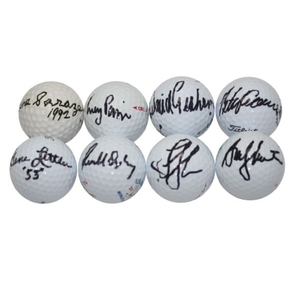 Lot of Eight Signed Golf Balls - US Open Winners JSA COA