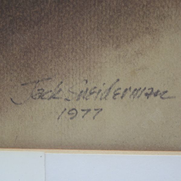 Ray Floyd Original Signed Pencil/Chalk PGA Tour Portrait by Jack Sneiderman - Drawn in 1977