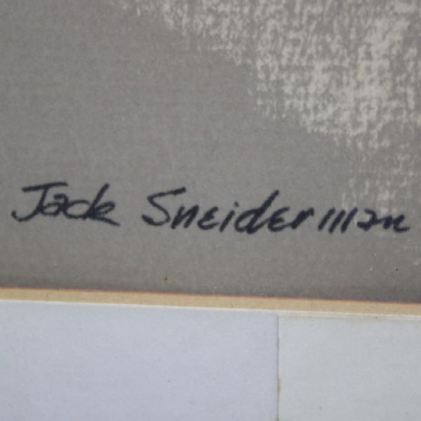 Bruce Devlin Original Signed Pencil/Chalk PGA Tour Portrait by Jack Sneiderman - Drawn in 1972